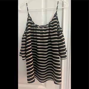 French Connection women’s top sz. M black/white striped nwot